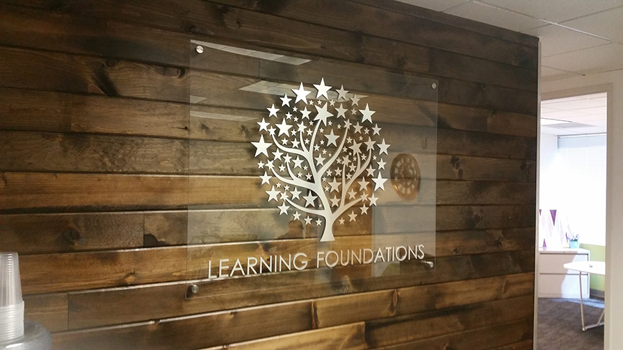Learning Foundation 2 laser cut acrylic 