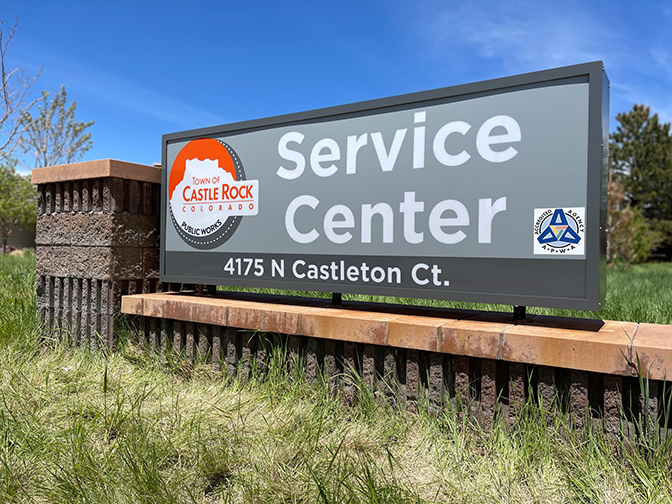 Castle Rock Service Center Sign Cabinet