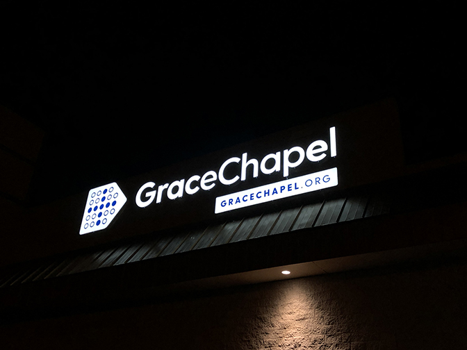 Grace Chapel channel letters_Night