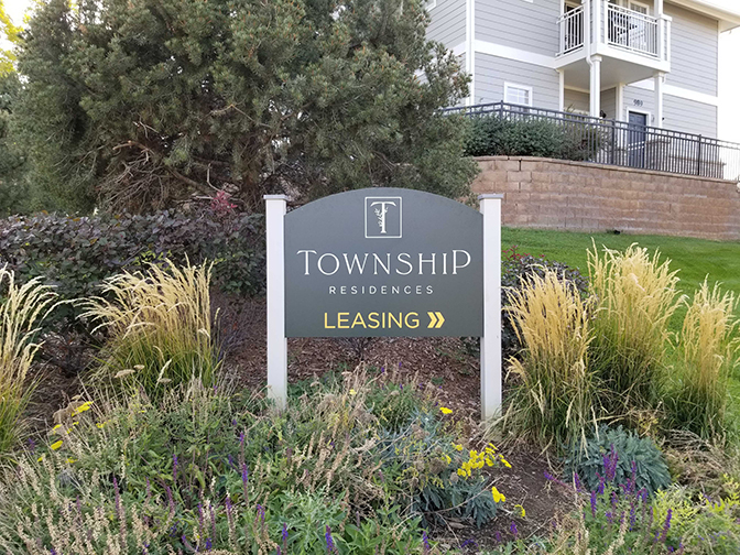 Township post and panel sign