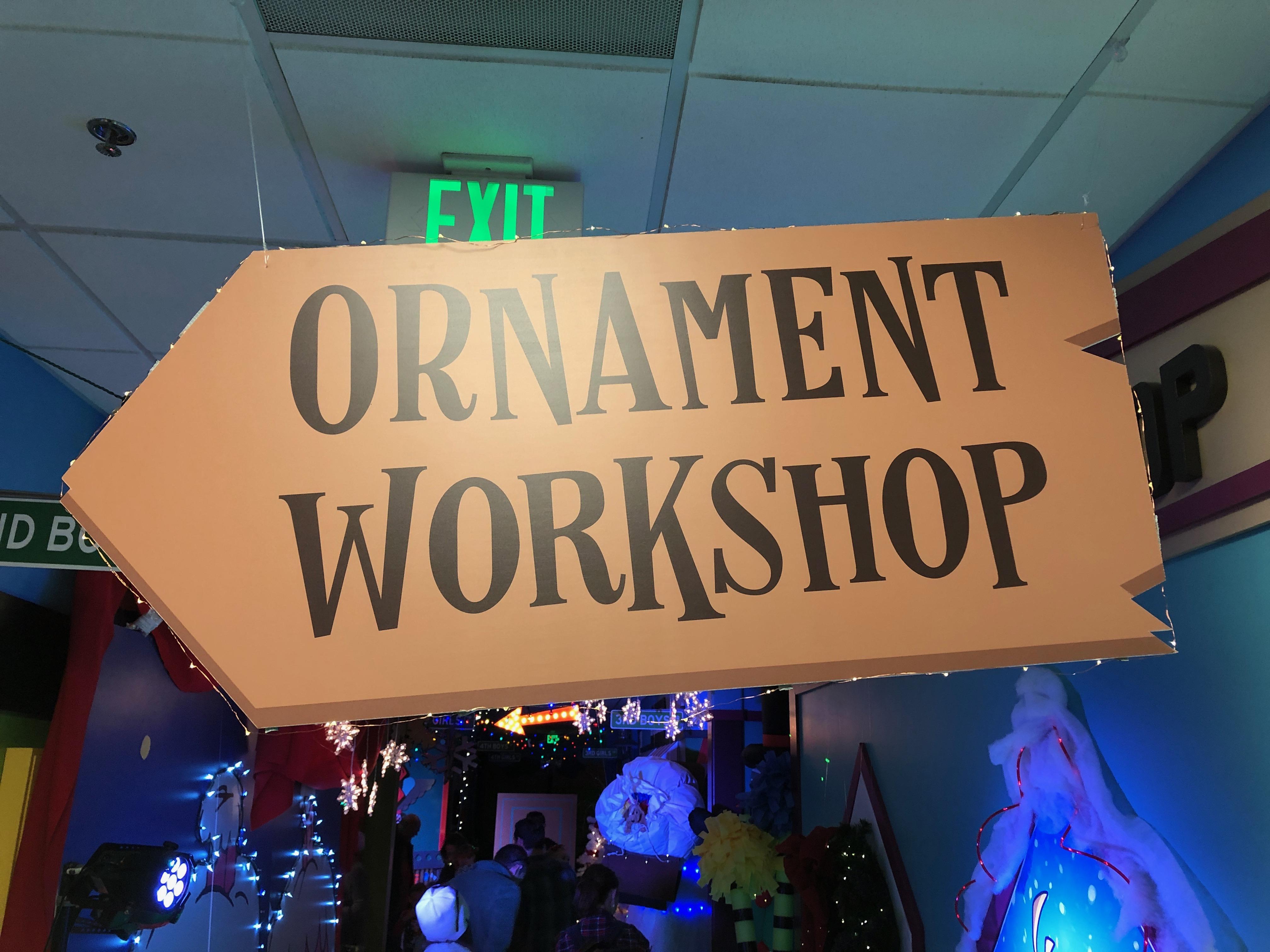 Ornament Workshop foamcore sign