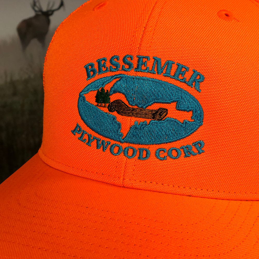We embroidered these custom #RichardsonHats for our friends at #BessemerPlywoodCorp