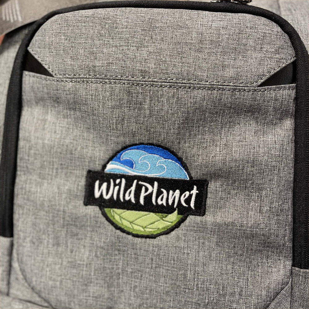 We embroidered this premium backpack for our friends at #WildPlanet